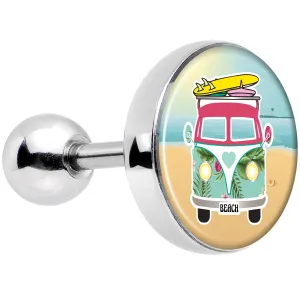 16 Gauge 1/4 Tropical Beach Cruiser Tragus Cartilage Earring