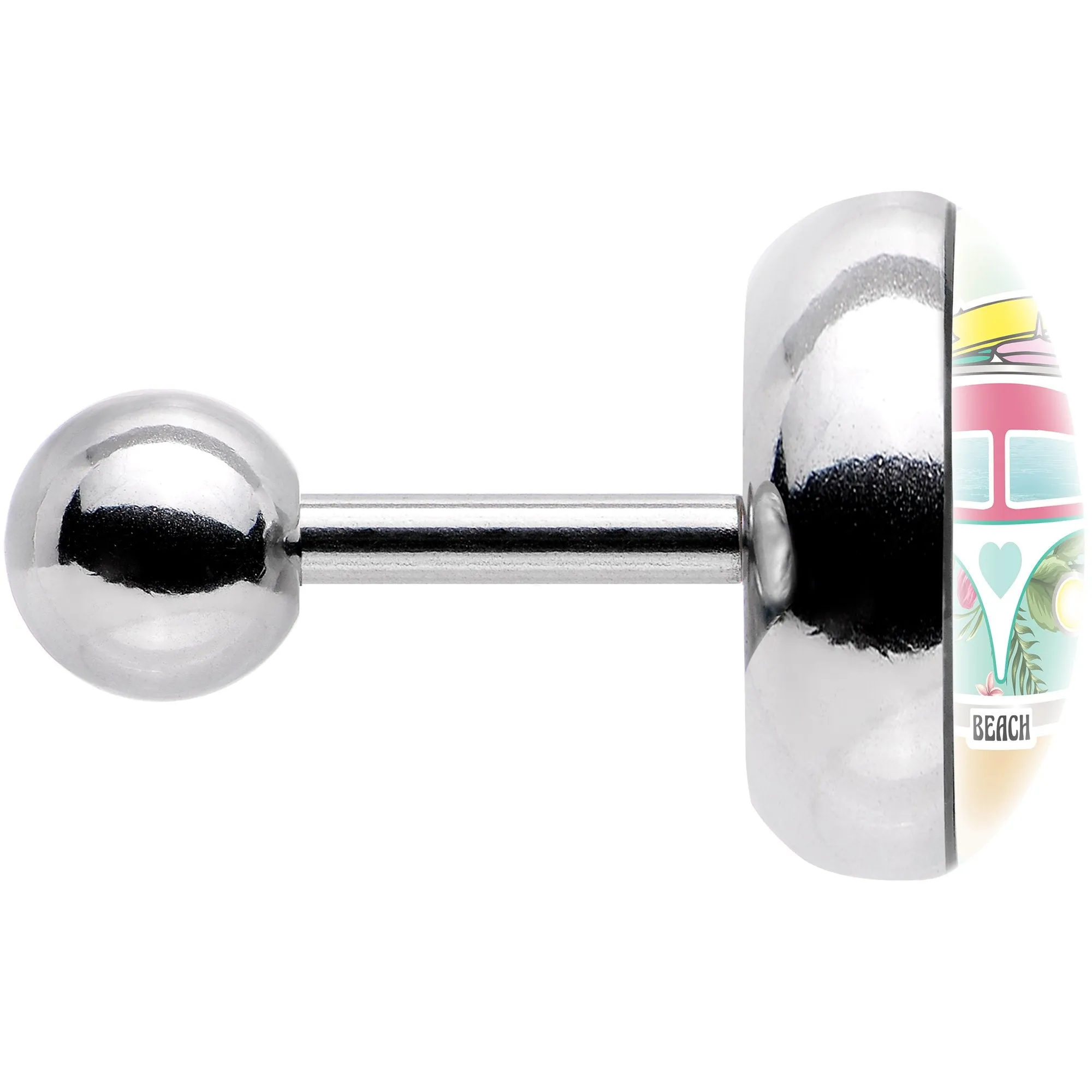 16 Gauge 1/4 Tropical Beach Cruiser Tragus Cartilage Earring