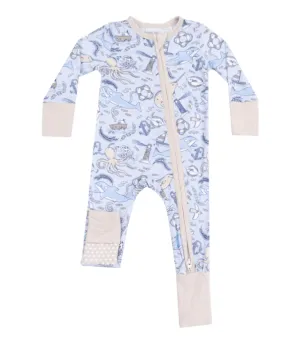 2-WAY ZIPPER ROMPER | NAUTICAL NOTEBOOK