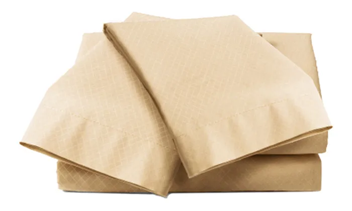 4-Piece Set: Super-Soft 1600 Series Diamond Embossed Bed Sheet