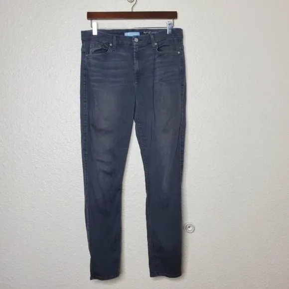 7 For All Mankind B(Air) Denim High Waist Ankle Skinny Evening Grey Size 31