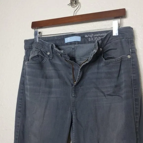 7 For All Mankind B(Air) Denim High Waist Ankle Skinny Evening Grey Size 31