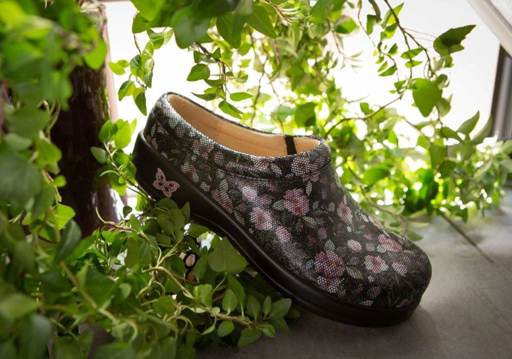 Alegria Kayla Womens Leather Open Back Shoes