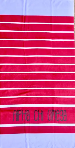 Alpha Chi Omega Beach Towel