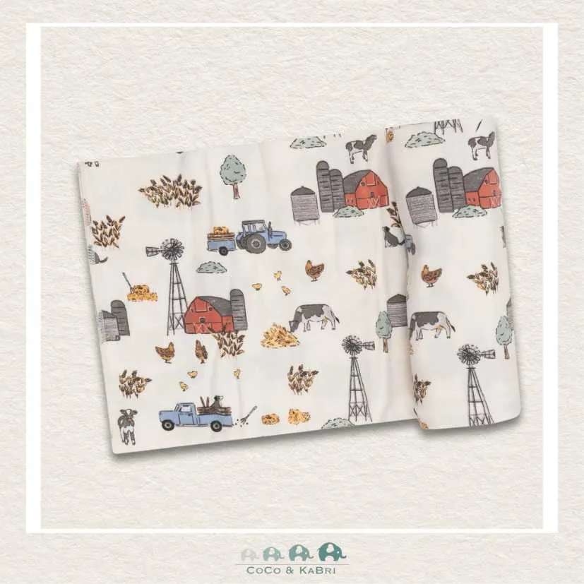 Angel Dear Hay Farmer Blue - Swaddle Blanket