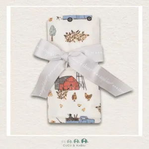 Angel Dear Hay Farmer Blue - Swaddle Blanket