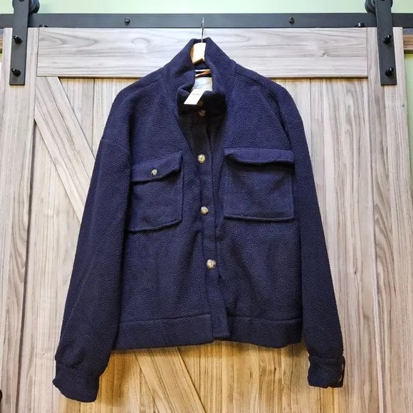 Anthropologie Daily Practice Fleece Bomber Jacket