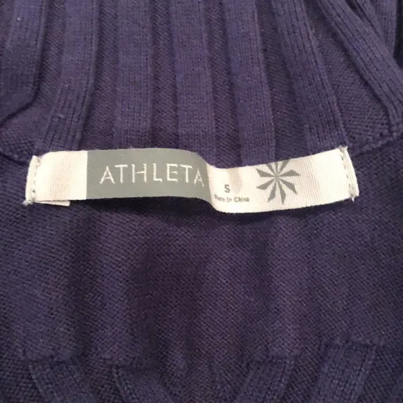 Athleta Womens Blue Long Sleeve Freestone Rib Zippy Jacket-Size Small