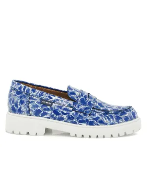 Aurea com Travessão - pele organza azul