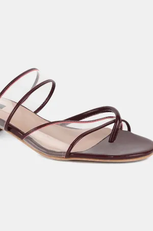 Aurelia Burgundy Almond Toe Solid Block Heel - ZRegina