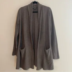 BAREFOOT DREAMS Bamboo Chic Lite Long Cardigan - Gray Size XL