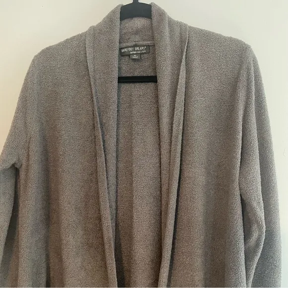 BAREFOOT DREAMS Bamboo Chic Lite Long Cardigan - Gray Size XL