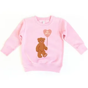 Be Mine Bear Balloon Valentines Day Kids Sweatshirt