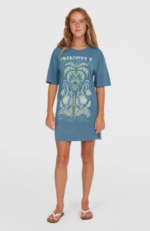 Beach Vintage T-Shirt-Kleid | Copen Blue