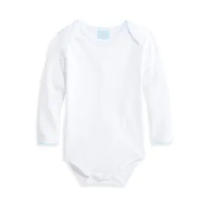 Bliss Pima Onesie -- White w/ Blue