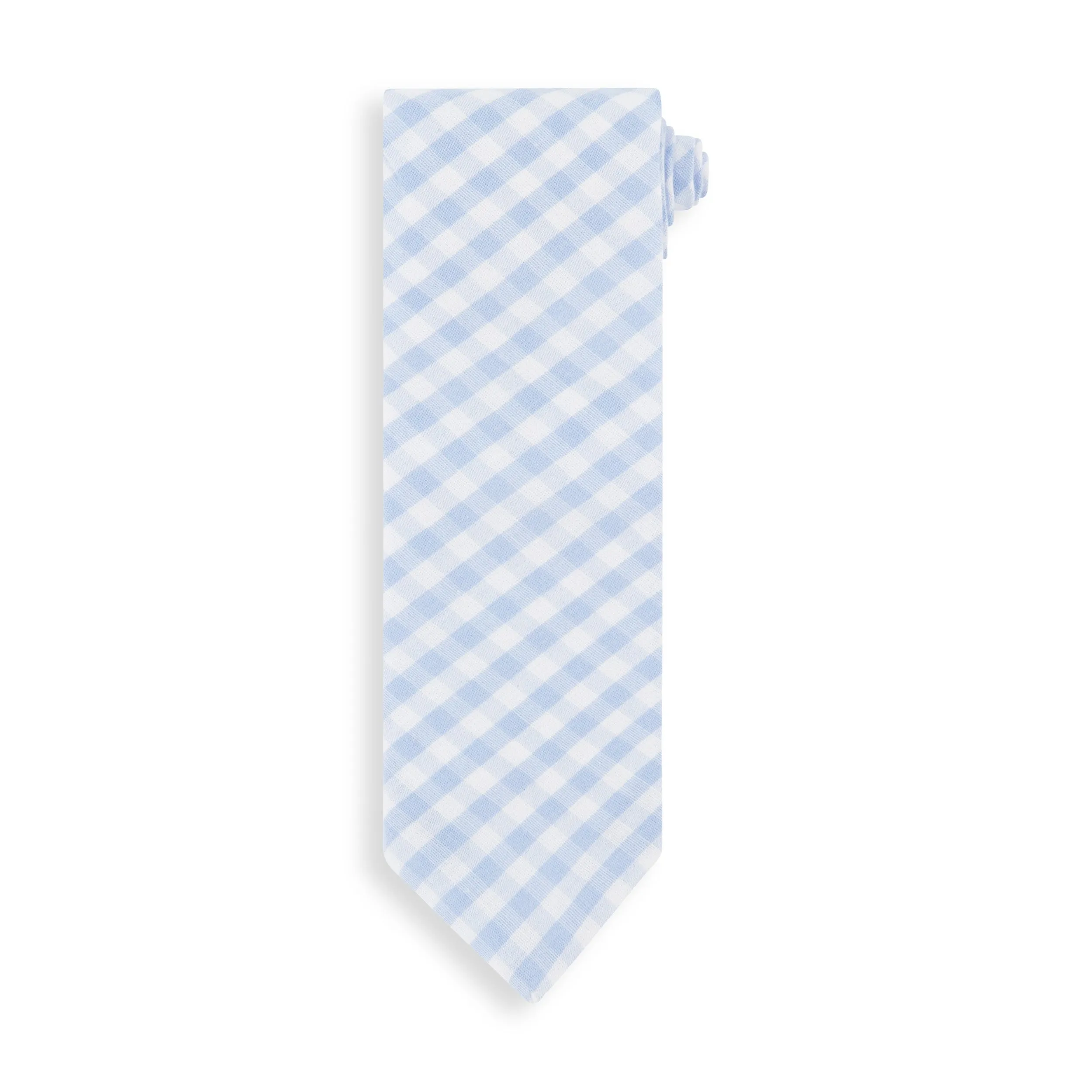Boy's Tie -- Blue Soft Check