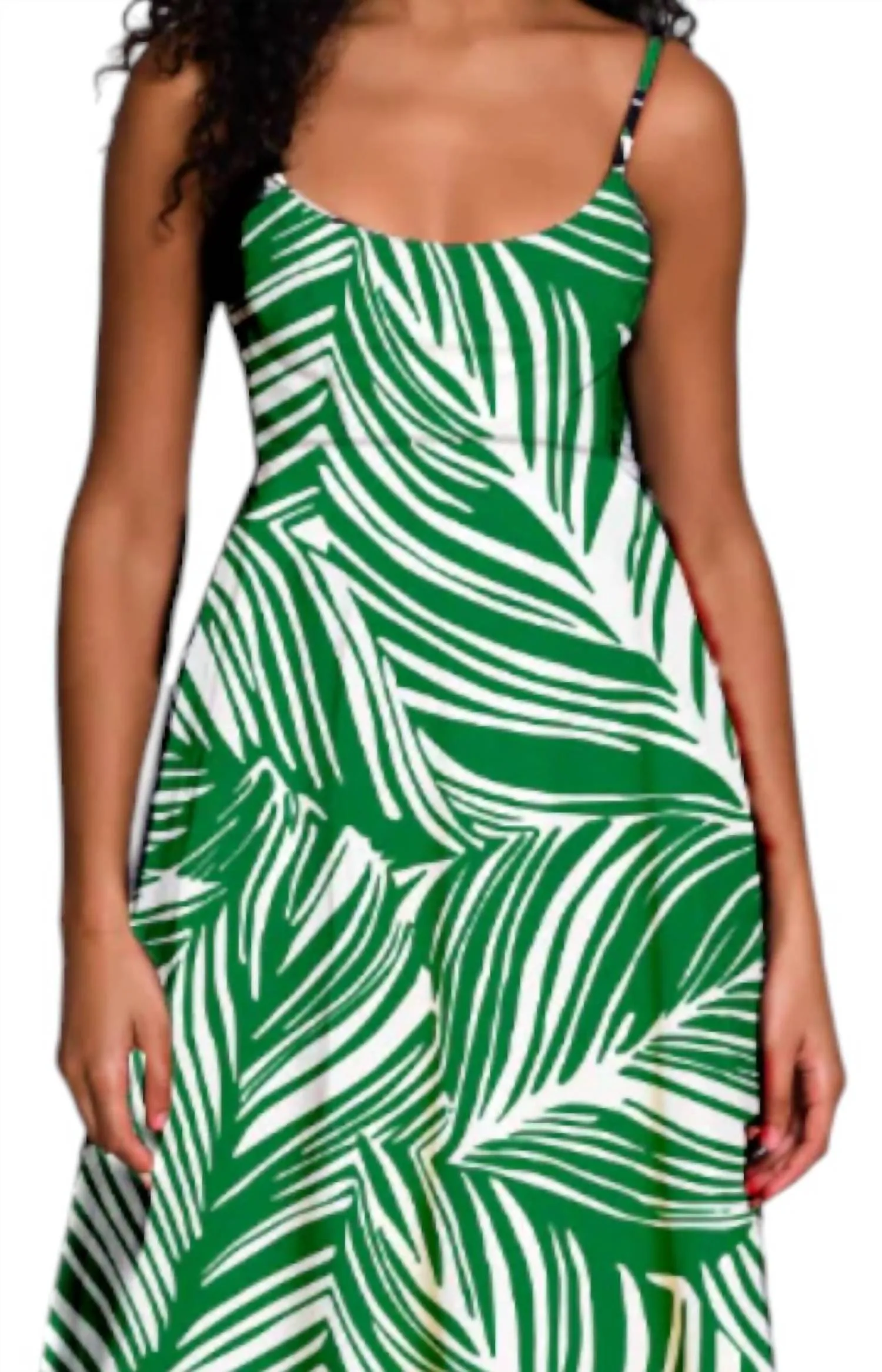 Brixton Dress In Green/white