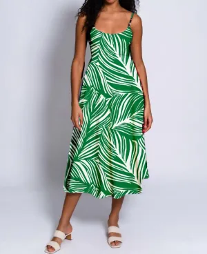 Brixton Dress In Green/white