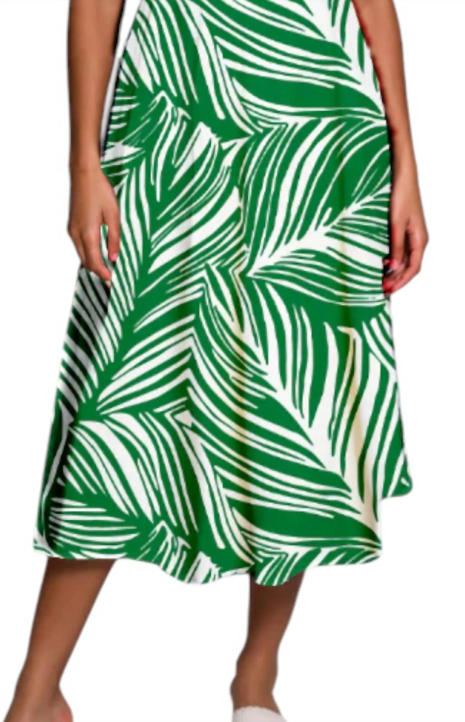 Brixton Dress In Green/white