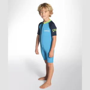 C Skins Baby C Kid Shortie Wetsuit - Cyan Navy Lime
