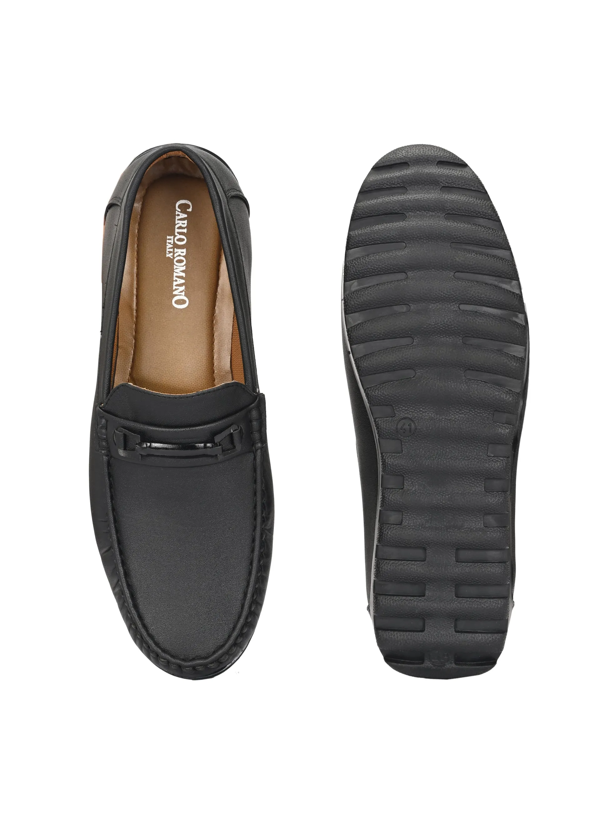 CARLO ROMANO BY WASAN PU VEGAN LEATHER MOCCASIN FOR MEN