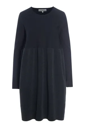 Casual Pleated Patchwork Dress