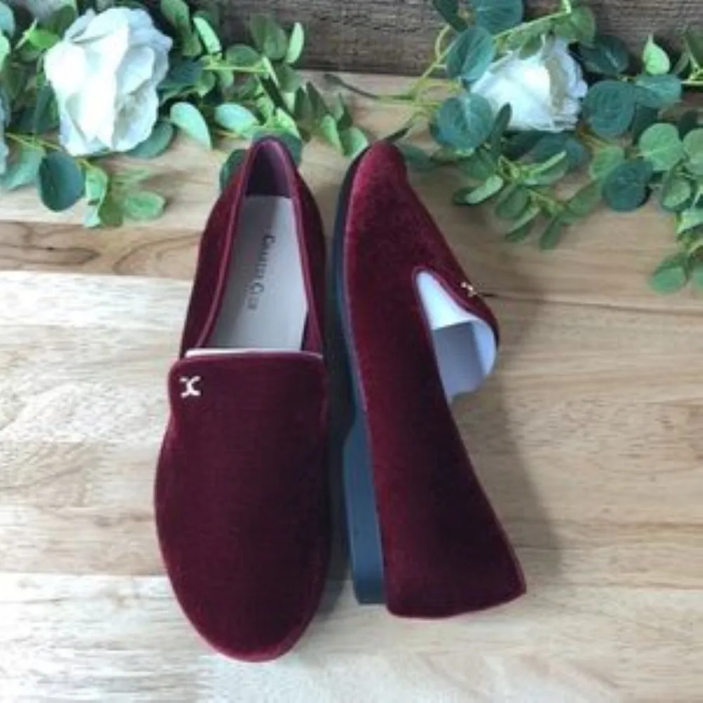 Charter Club Purcie Loafer Flats, Red Velvet, 9.5M