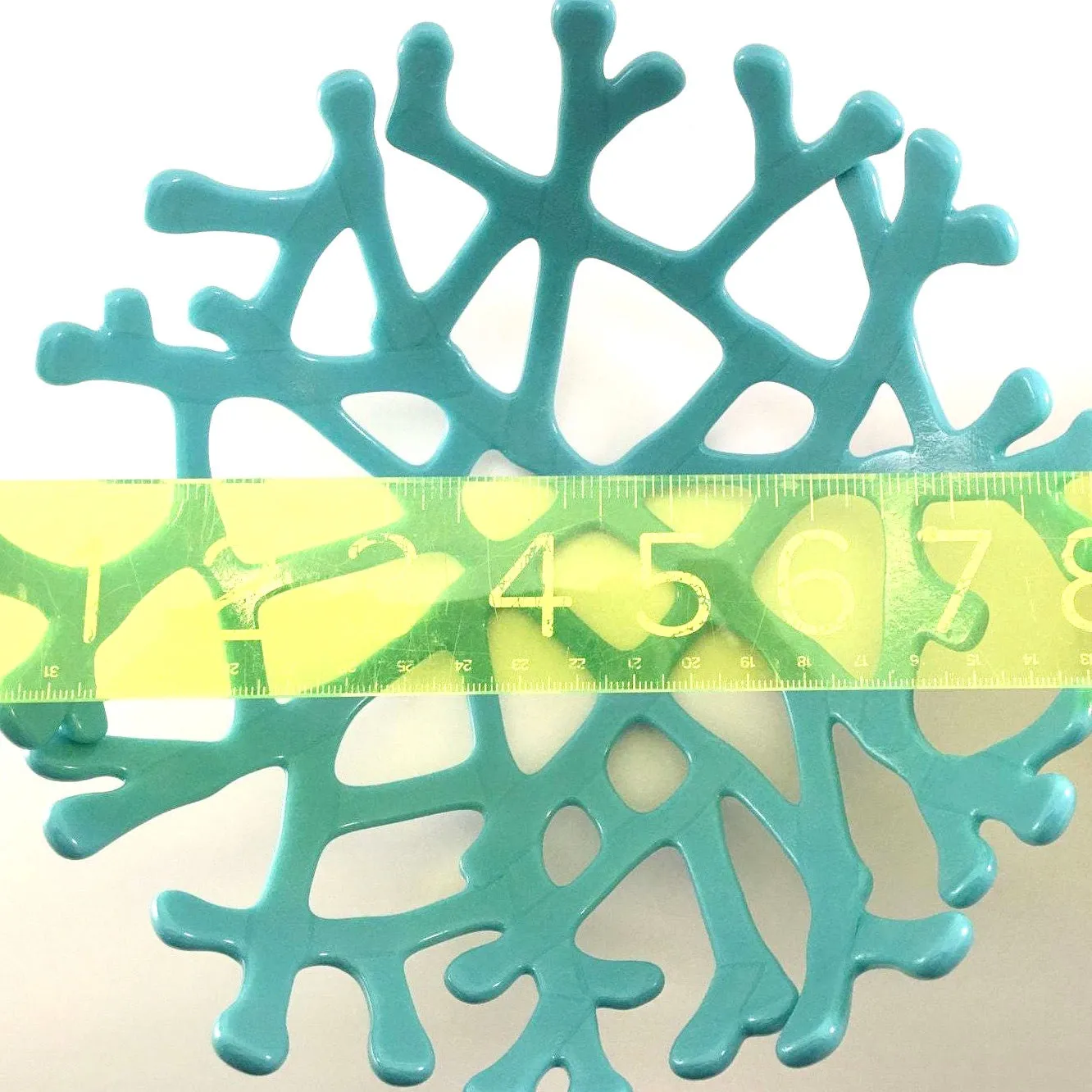 Coral Branch Bowl | Medium Aqua Opaque Glass