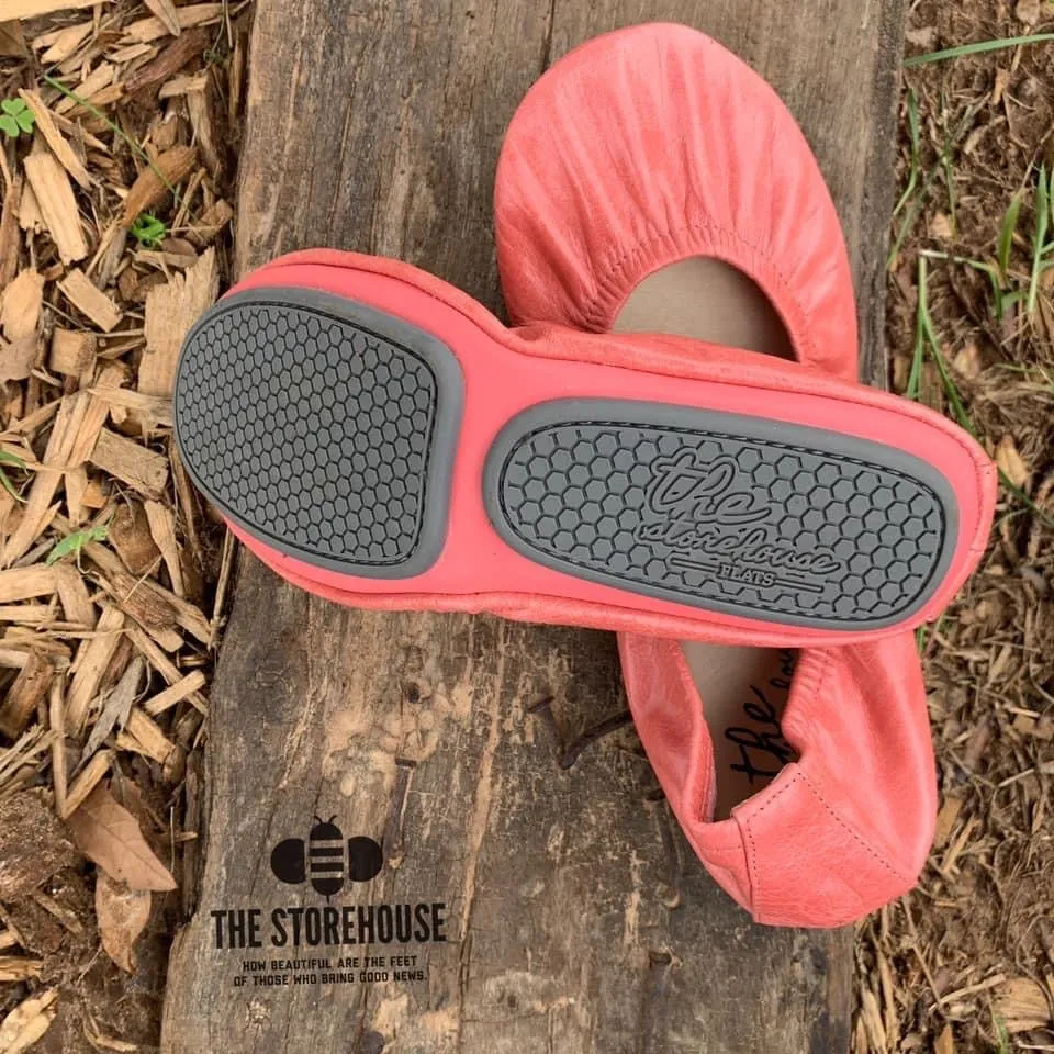 Coral Oil Tanned Storehouse Flats