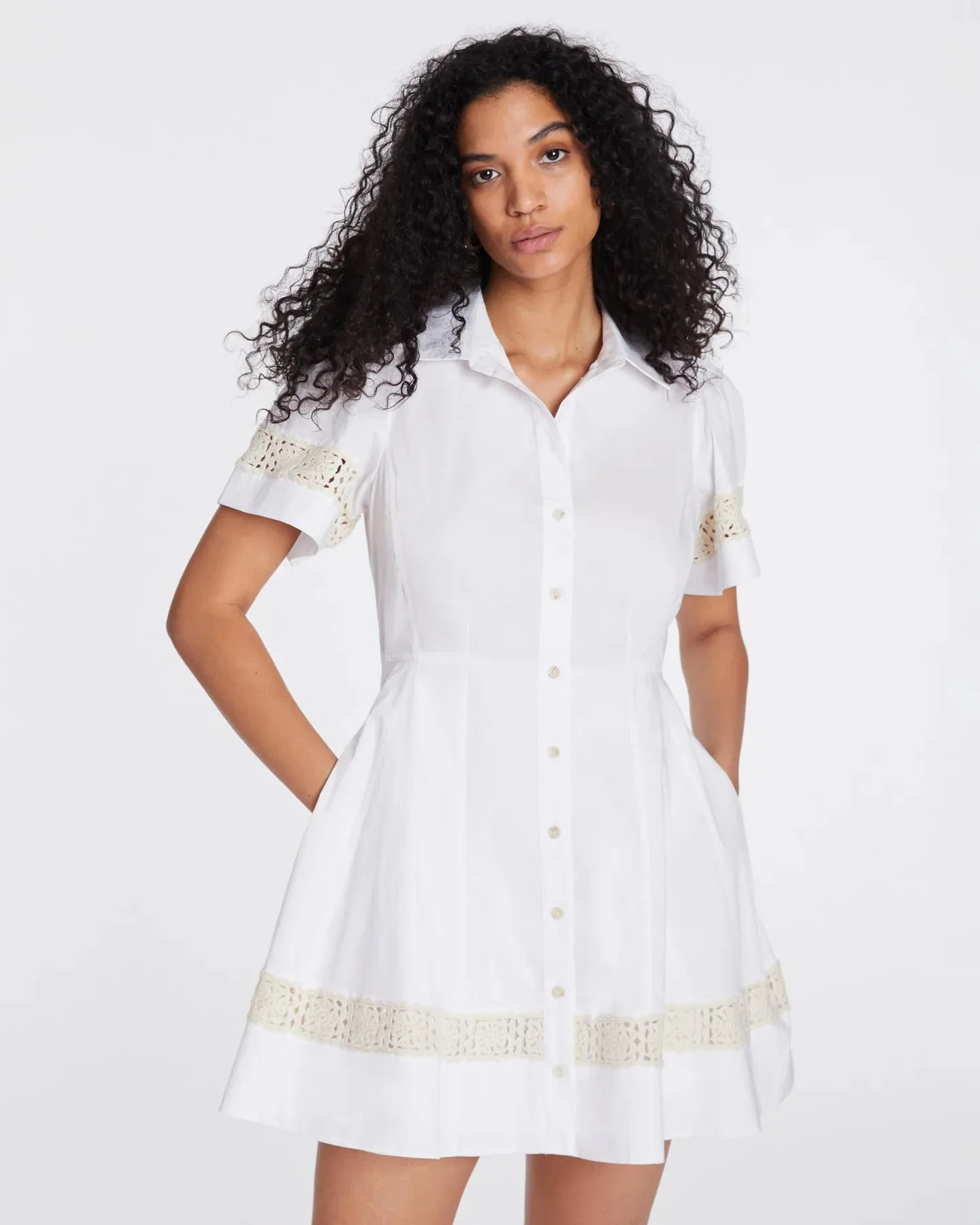 Corinne Dress in Optic White