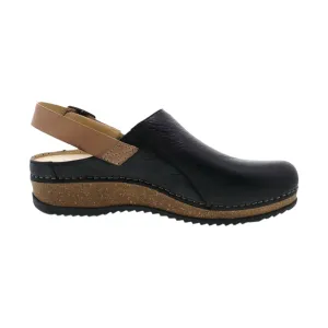 Dansko Women's Merrin Shoes - Black Waxy Milled Mule