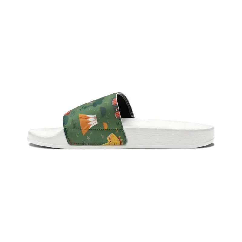 Dinosaur Youth Sandals with Fun Printed Strap