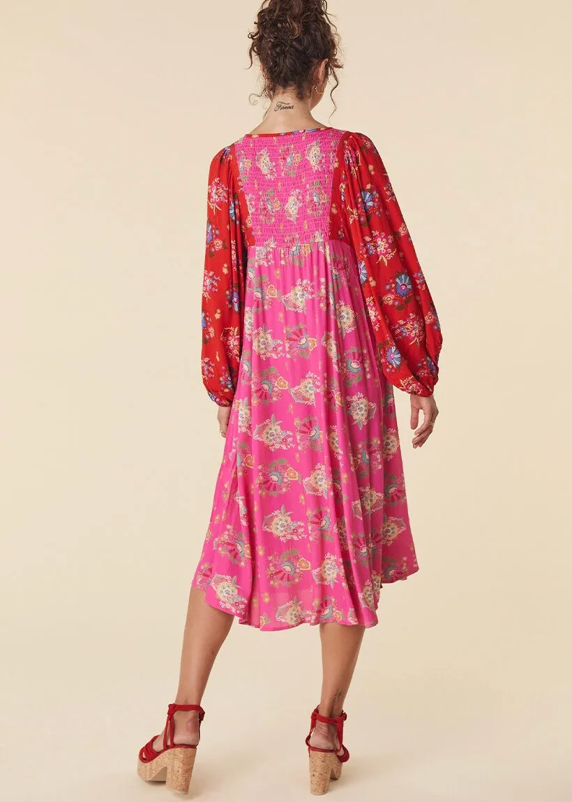 Dress | Solstice Boho Midi (Salsa Rose)