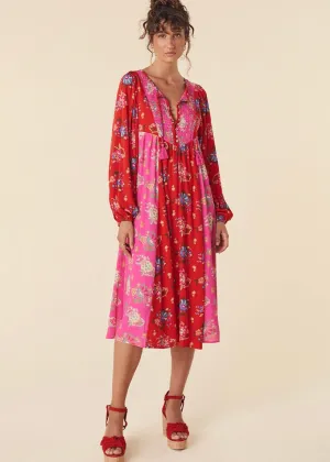 Dress | Solstice Boho Midi (Salsa Rose)