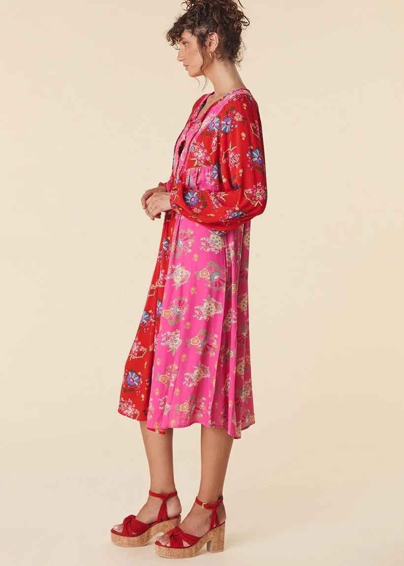 Dress | Solstice Boho Midi (Salsa Rose)