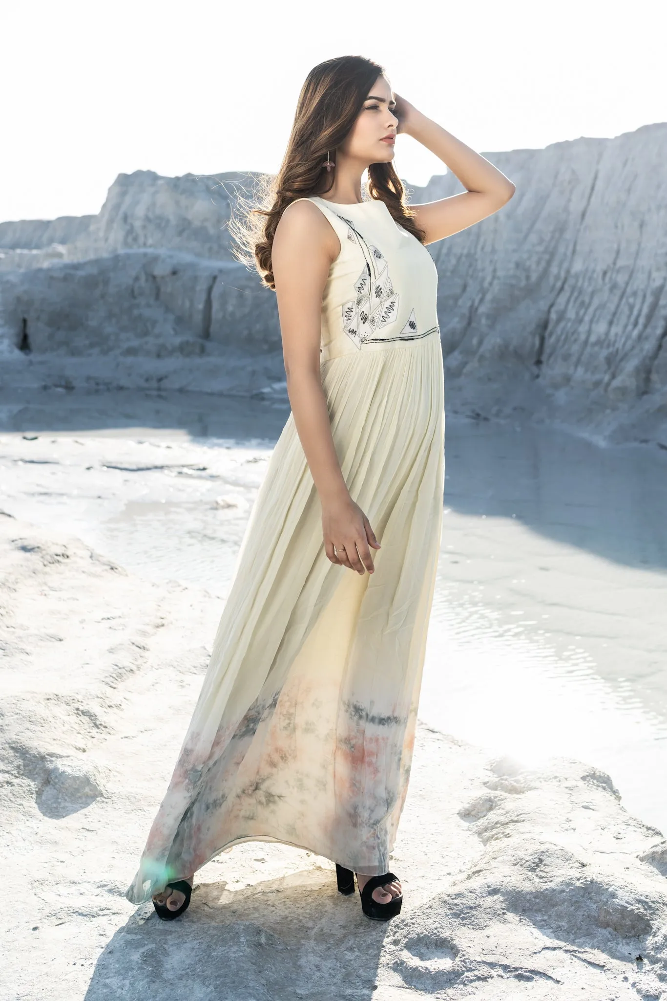 Embroidered Maxi Dress