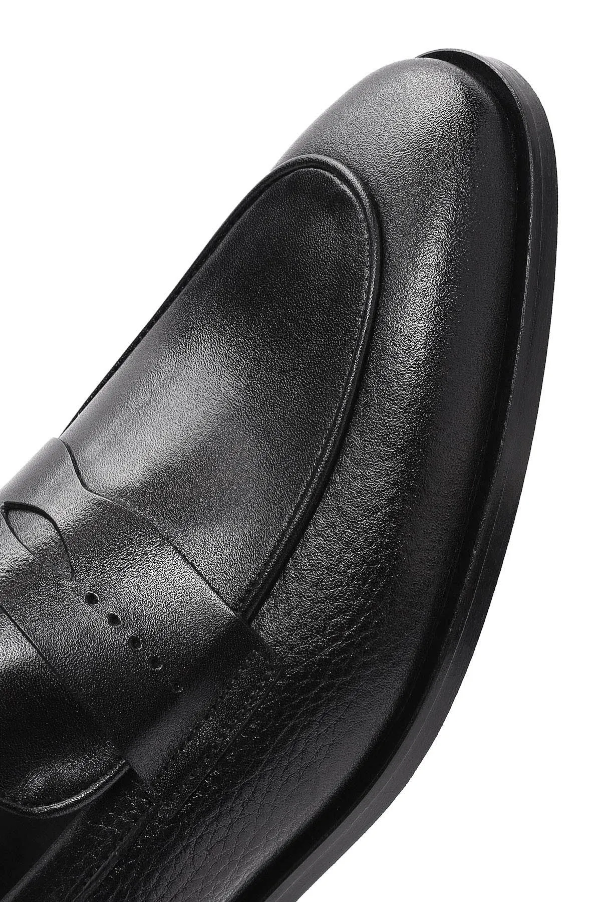 Erkek Siyah Deri Klasik Loafer