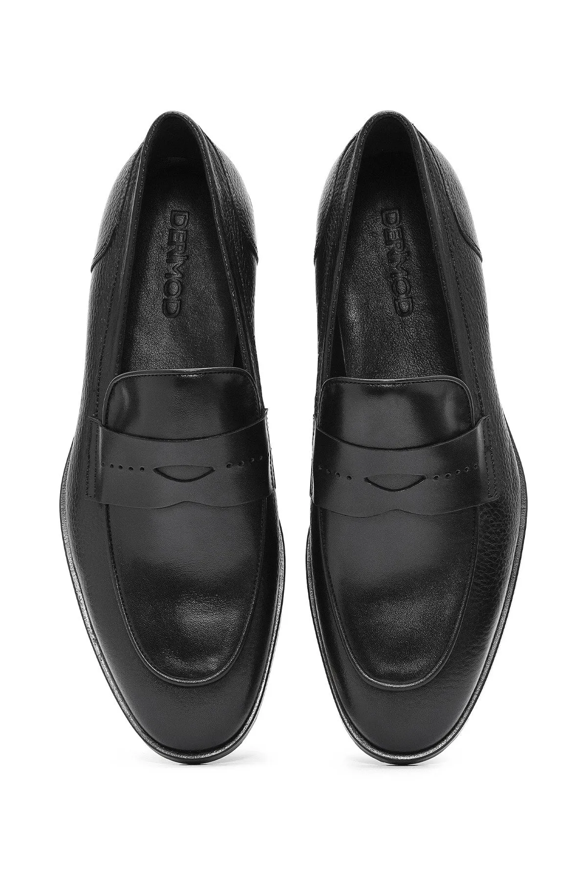 Erkek Siyah Deri Klasik Loafer
