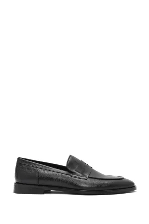 Erkek Siyah Deri Klasik Loafer