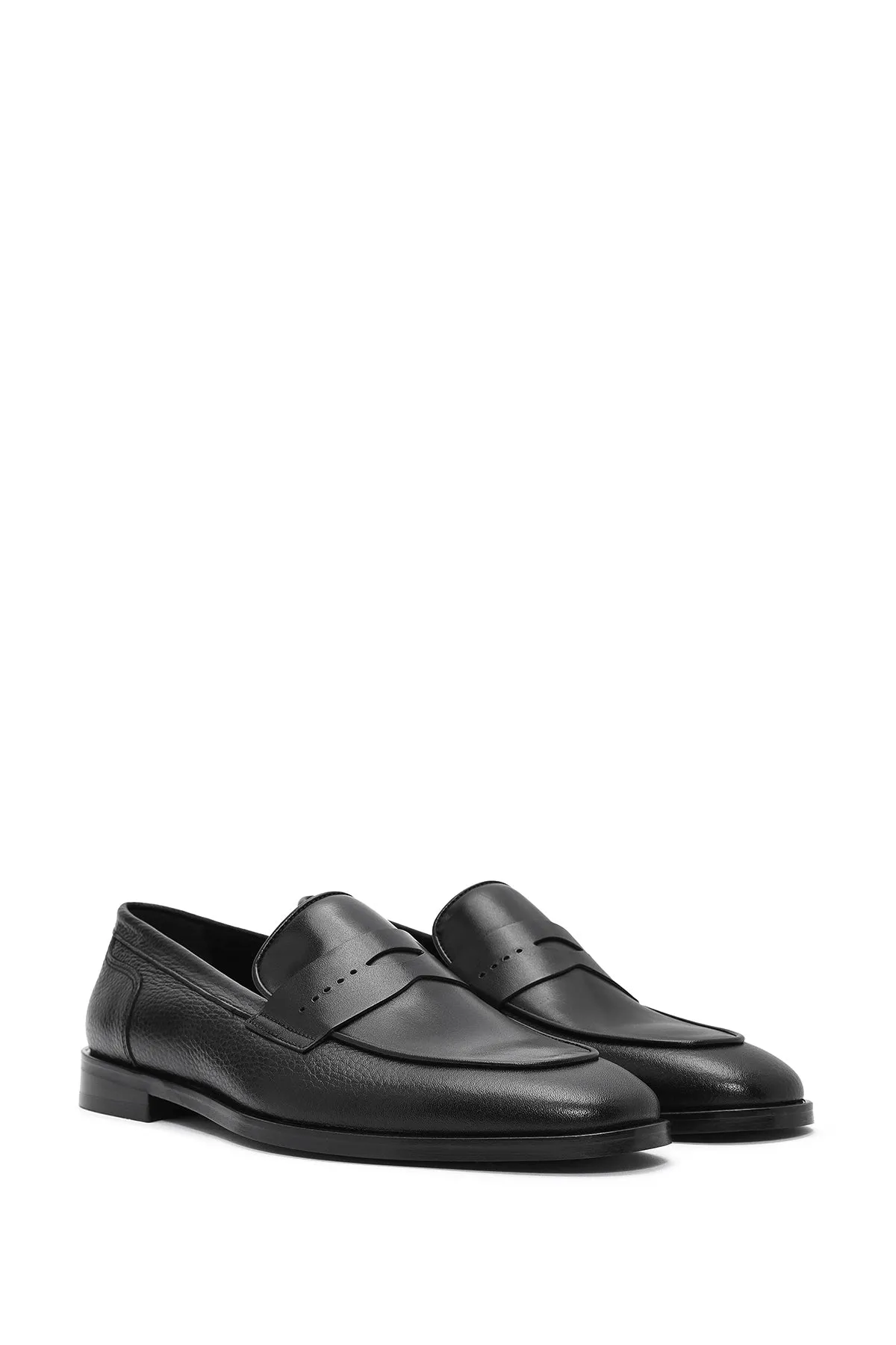 Erkek Siyah Deri Klasik Loafer