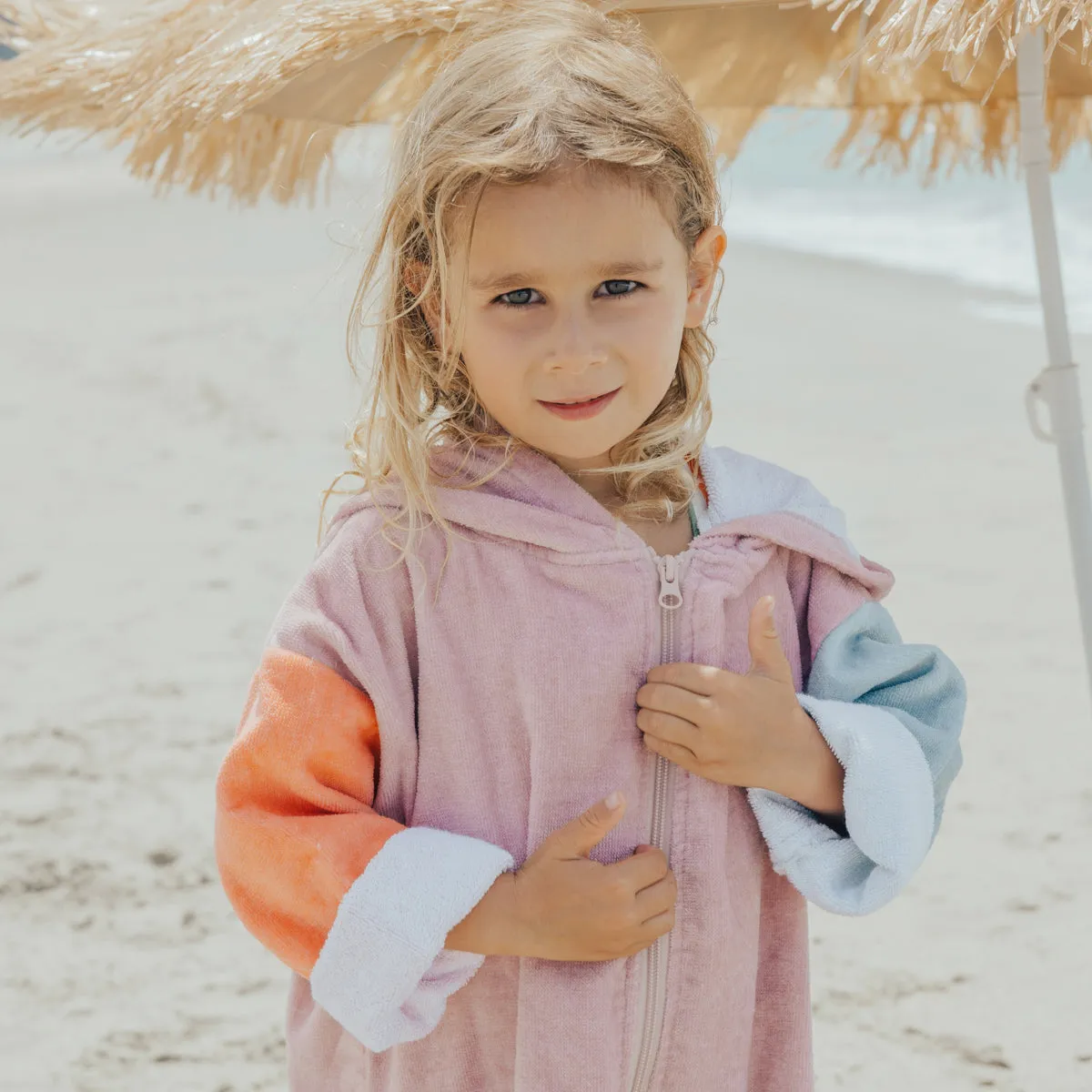 EVERYWHERE ZIP-UP  TOWEL Sunset Colour Block