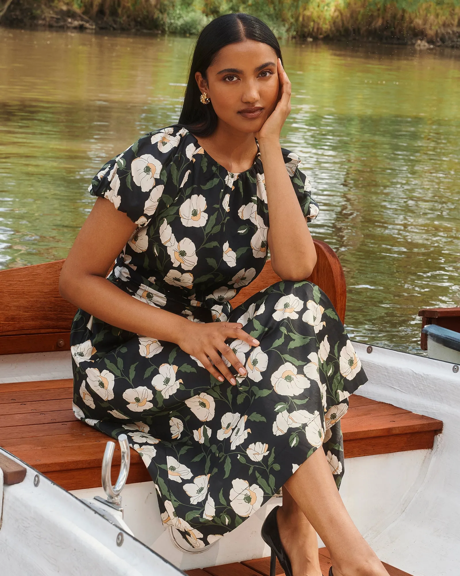 Flamingo Gardenia Dress