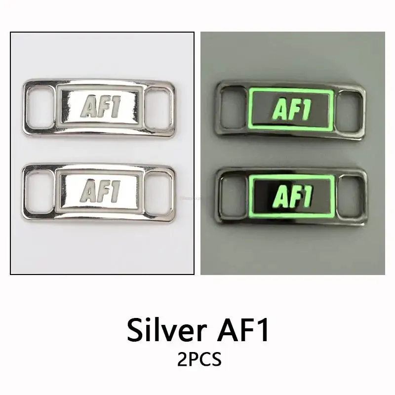 Fluorescent AF1 Metal Shoe Charms & Laces