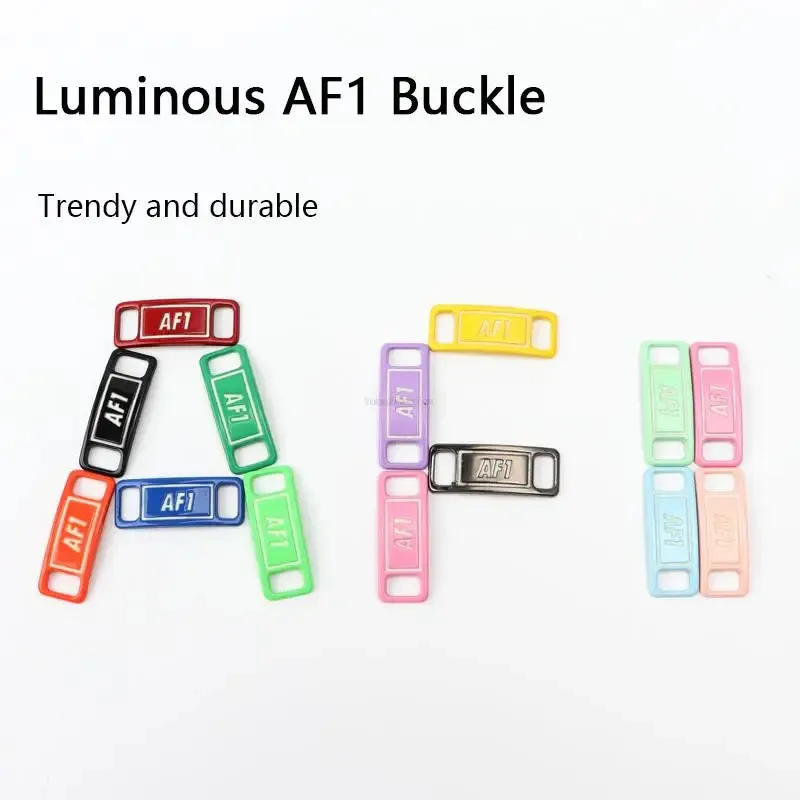 Fluorescent AF1 Metal Shoe Charms & Laces