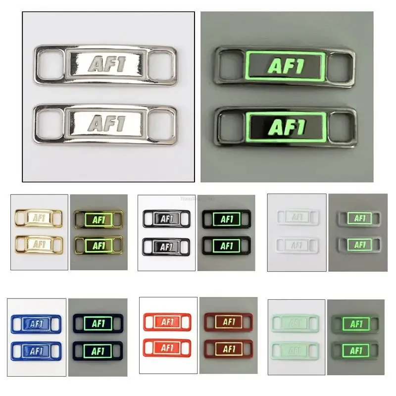 Fluorescent AF1 Metal Shoe Charms & Laces