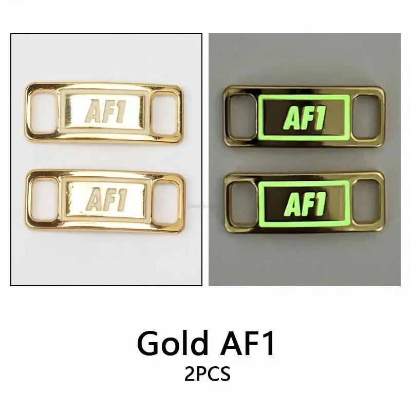 Fluorescent AF1 Metal Shoe Charms & Laces