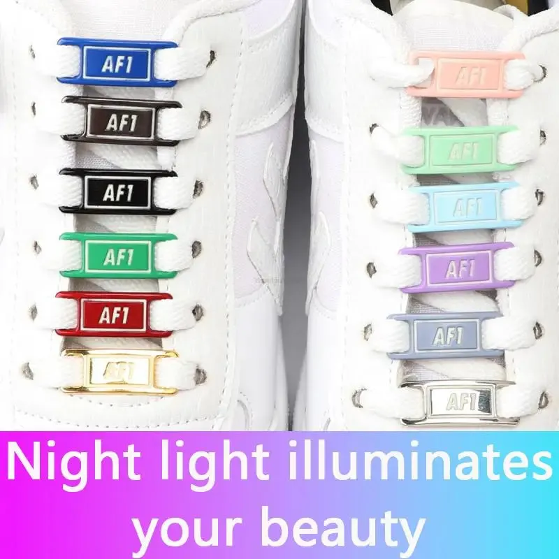 Fluorescent AF1 Metal Shoe Charms & Laces