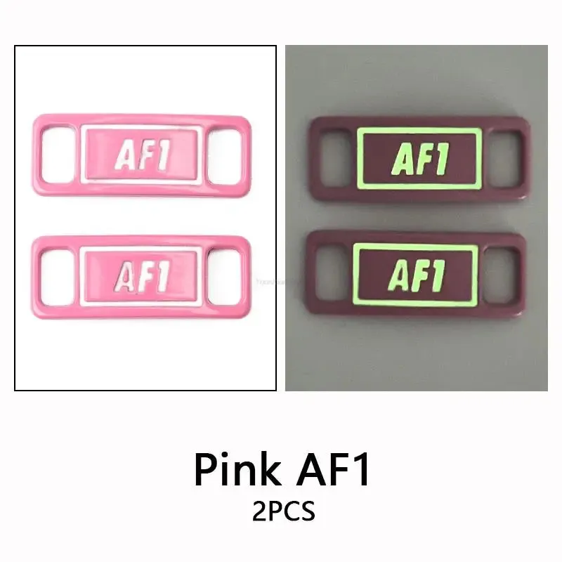 Fluorescent AF1 Metal Shoe Charms & Laces