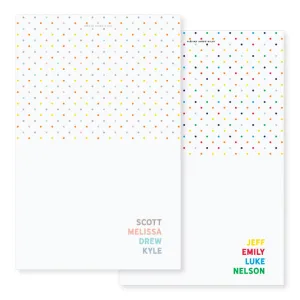 Folded Polka Dot Family Notecards // 4.25x5.5"