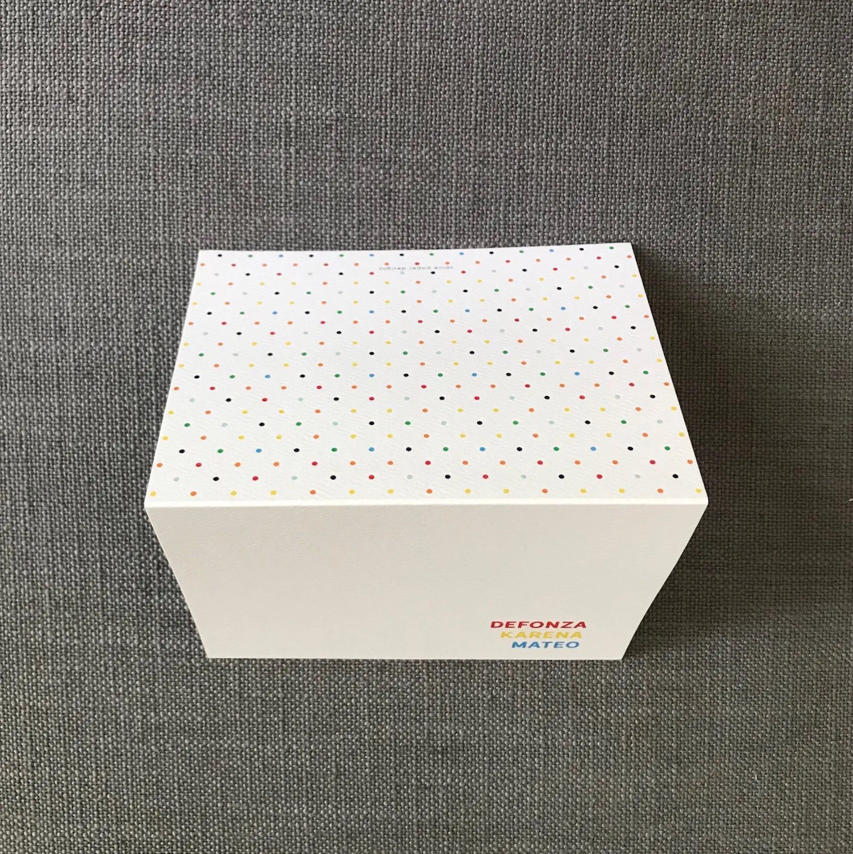 Folded Polka Dot Family Notecards // 4.25x5.5"